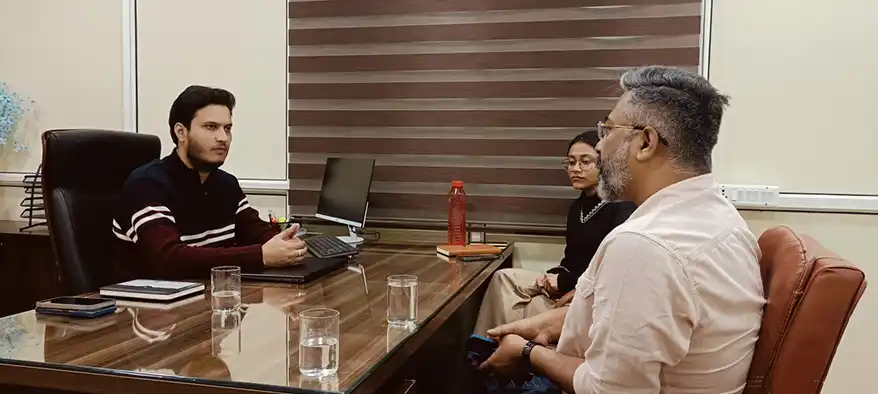 Anoop with Ashwini Sharma, CEO of Aravali Honey Industries