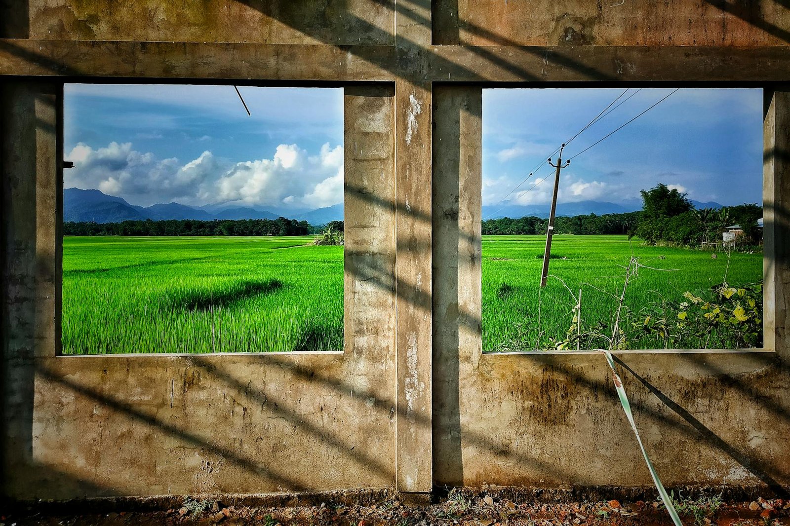 unfinished building with windows