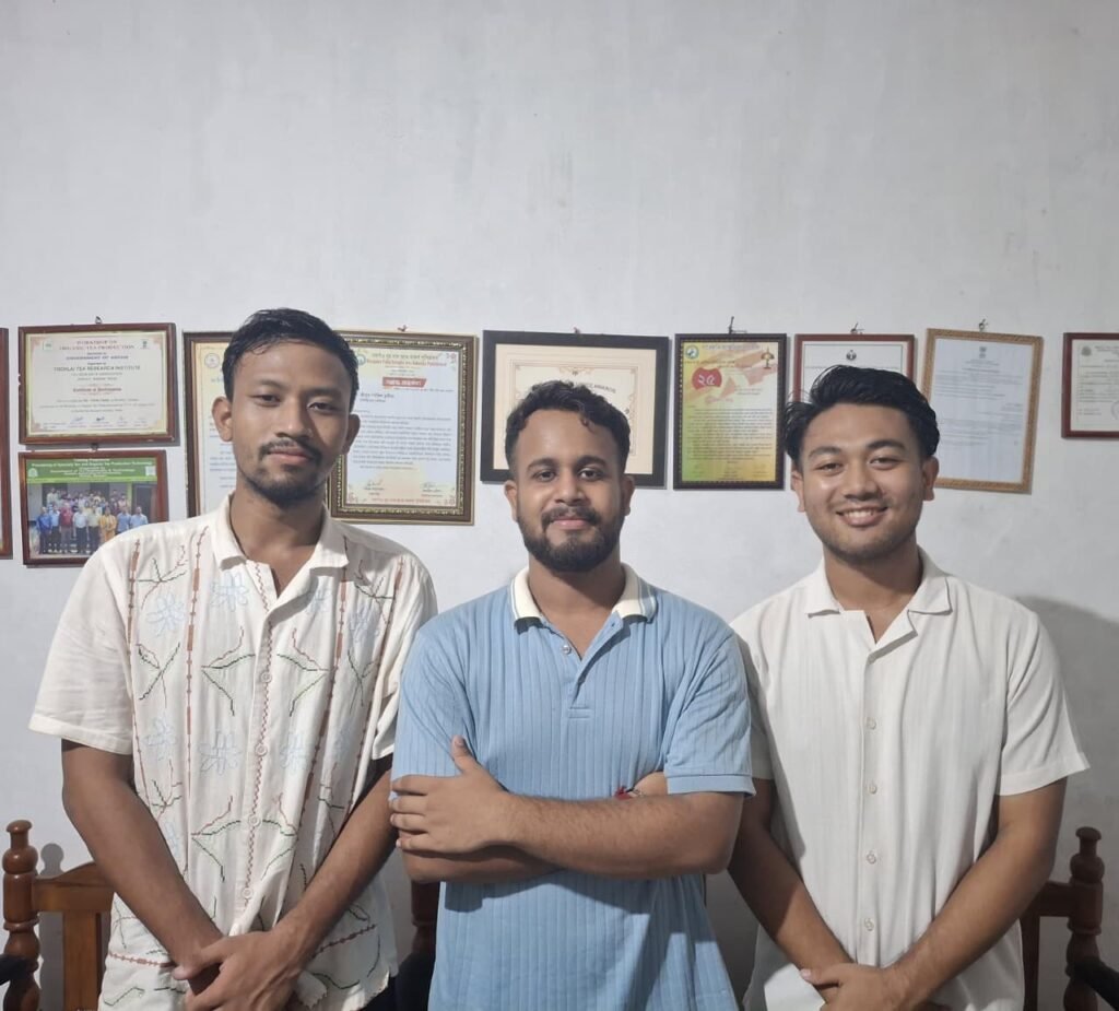 Chinmoy Rabha, Soumak Sardar and Dikshit Handique, fourth year students of THT at AAU