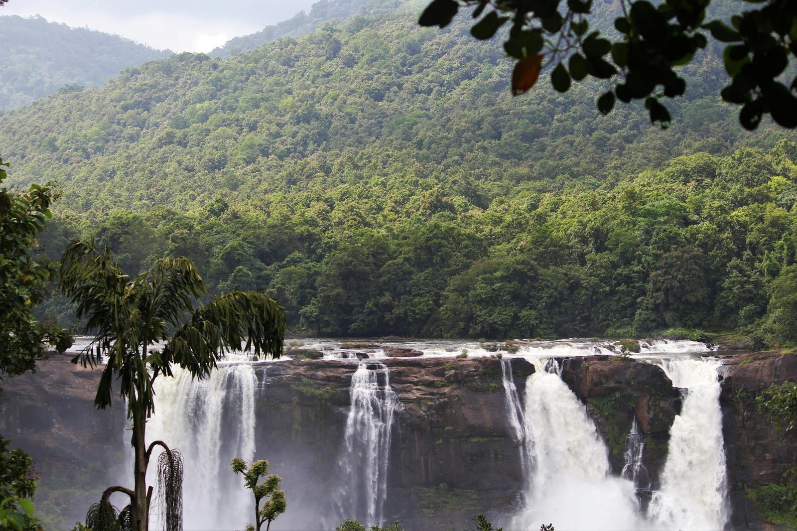 scenic view of waterfall