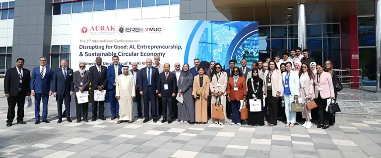Global experts, researchers, practitioners, and policymakers across disciplines highlighted the need to integrate business management practices, entrepreneurship, and sustainable circular-economy principles at the 2nd International Conference on "Disrupting for Good: AI, Entrepreneurship, and Sustainable Circular Economy" (AIECE) hosted by the American University of Ras Al Khaimah (AURAK) on January 28 and 29, 2026.