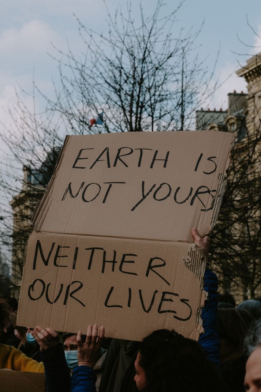 message written on cardboard
