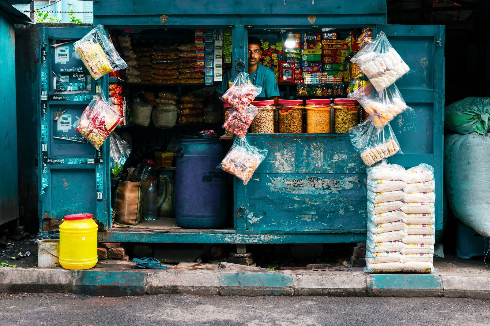 street vendor stall in kolkata india