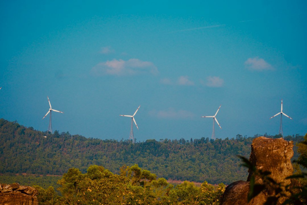 Wind turbines generating renewable energy in India