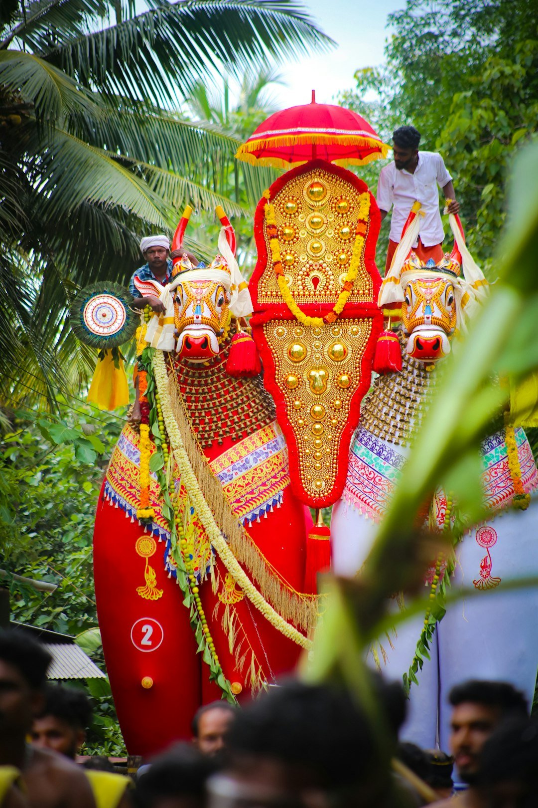 Traditional Kerala festival scene