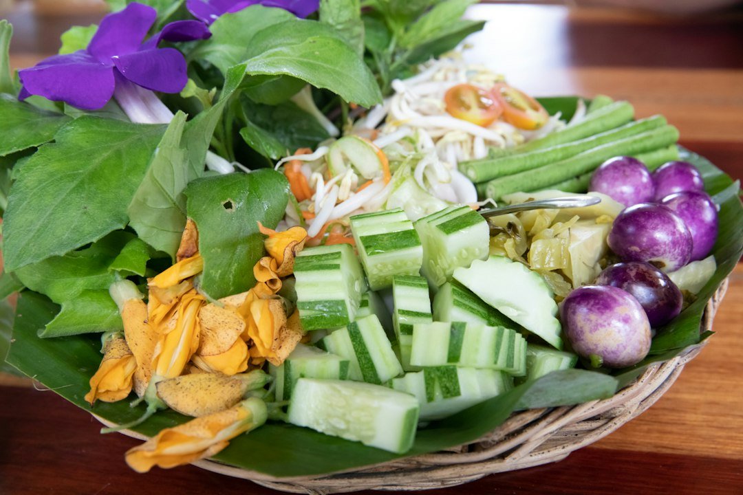 Larb, a traditional Lao minced meat salad dish