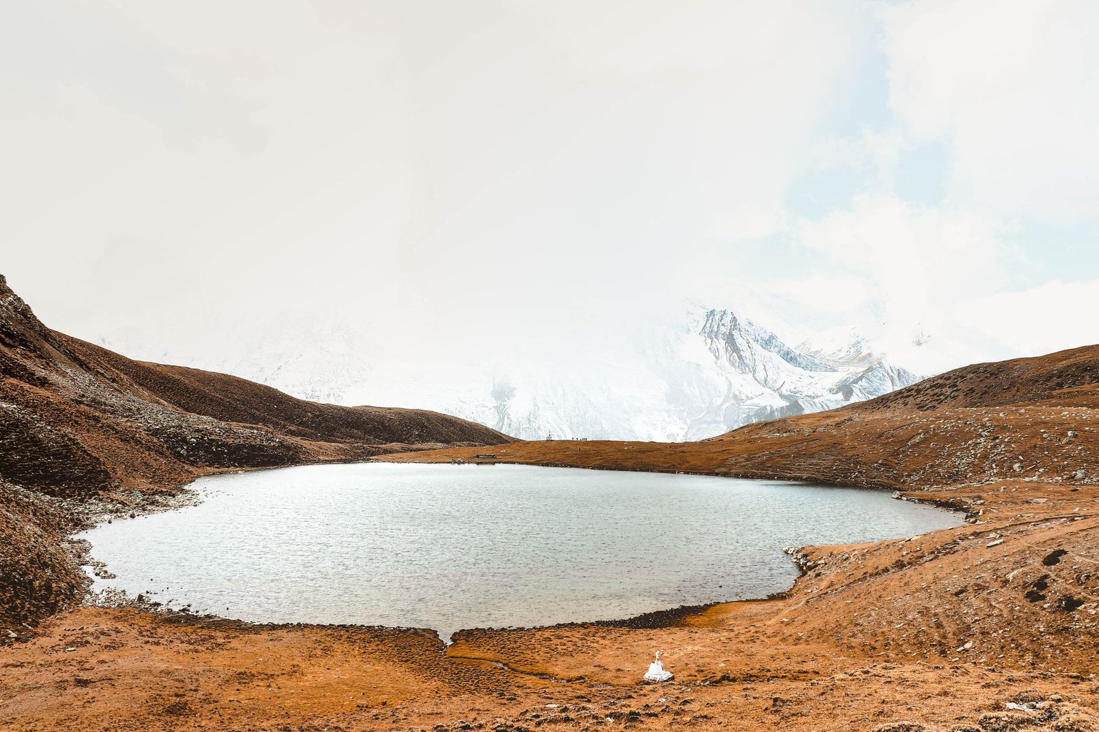 a lake on mountain valley