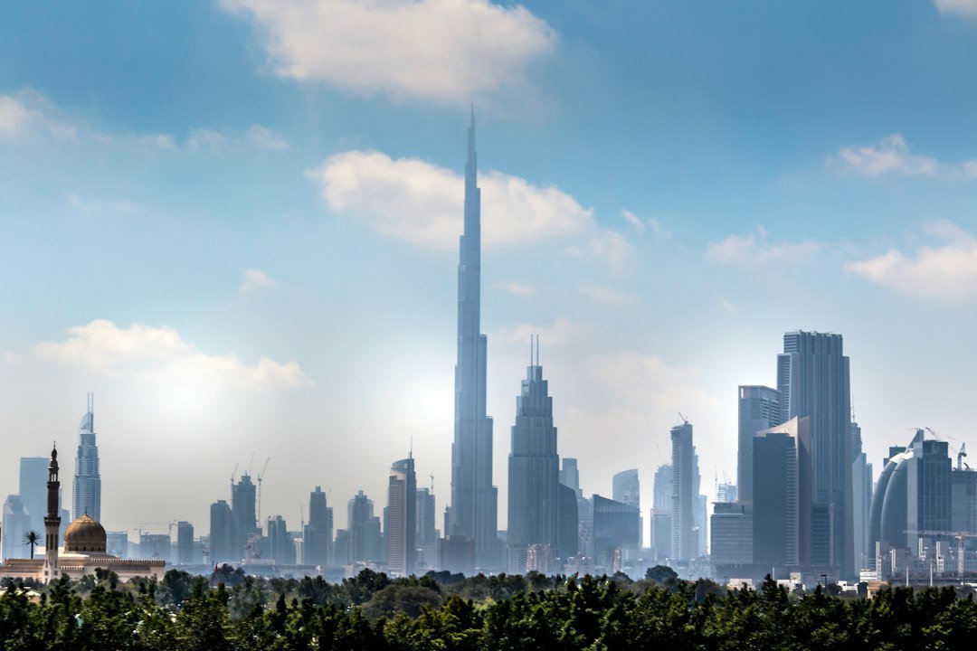Dubai skyline with high-rise buildings